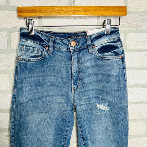 High Rise Skinny Ankle Distressed Medium Wash Jeans - Picture 6 of 9